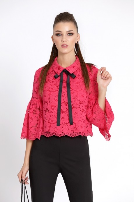 Блузка, туника, рубашка EOLA 1572 малиновый размер 44-48 #1
