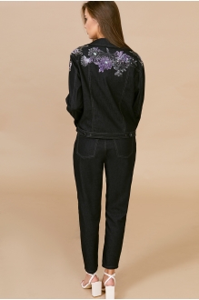 EOLA 1700 чёрный с вышивкой фиолет #2