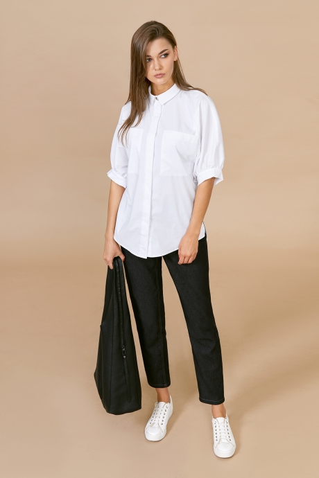 Блузка, туника, рубашка EOLA 1710 белый размер 44-48 #4