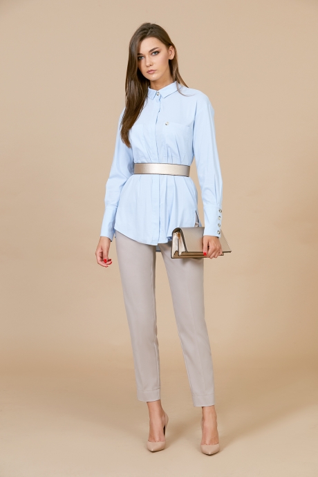 Блузка, туника, рубашка EOLA 1716 голубой размер 44-48 #2