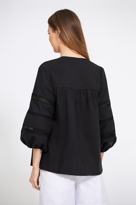 Блузка EOLA 1847 чёрный размер 44-48 #6