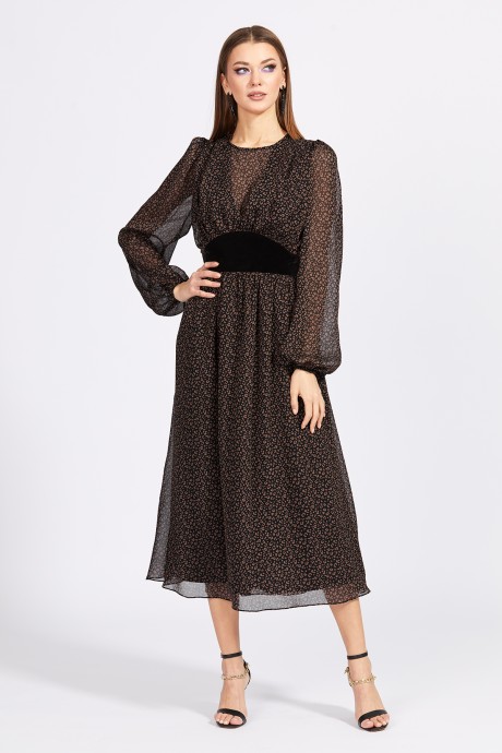 Платье EOLA 2153 черный/коричневый размер 42-46 #1
