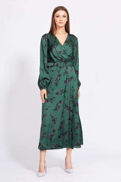 Платье EOLA 2268 зеленый в цветы размер 44-54 #2