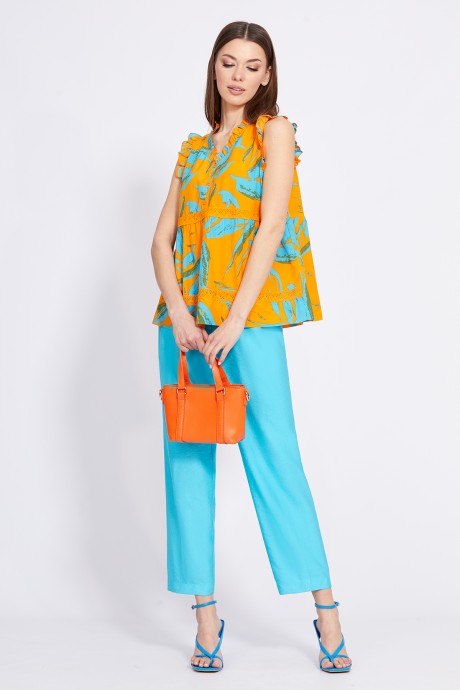 Блузка EOLA 2421 оранжевый размер 42-52 #3