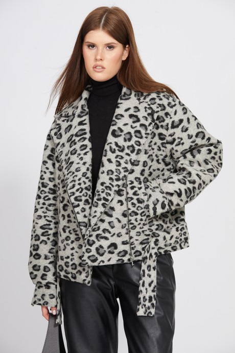 Куртка EOLA 2445 серый леопард размер 42-52 #3