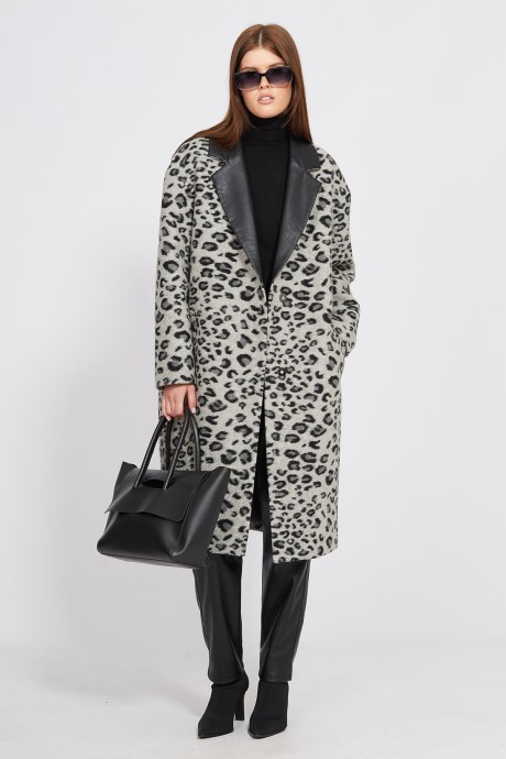 Пальто EOLA 2448 серый леопард размер 44-54 #1