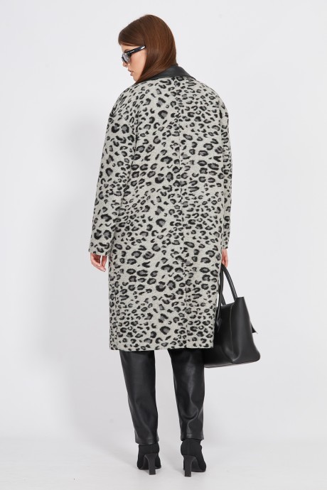 Пальто EOLA 2448 серый леопард размер 44-54 #4