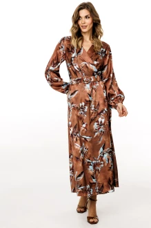 Платье EOLA 3053 коричневый, бирюза