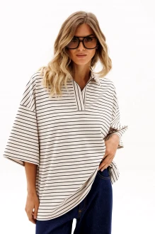 Футболка EOLA 2958 светло-бежевый, полоска