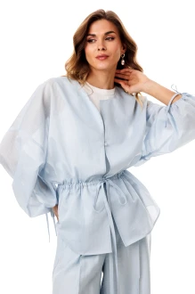 Блузка EOLA 3085 голубая, полоска