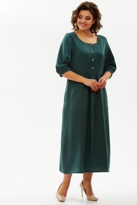 Платье YOUR SIZE 2258 изумрудный размер 42-52 #2