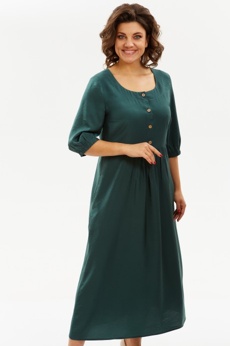 Платье YOUR SIZE 2258 изумрудный размер 42-52 #3