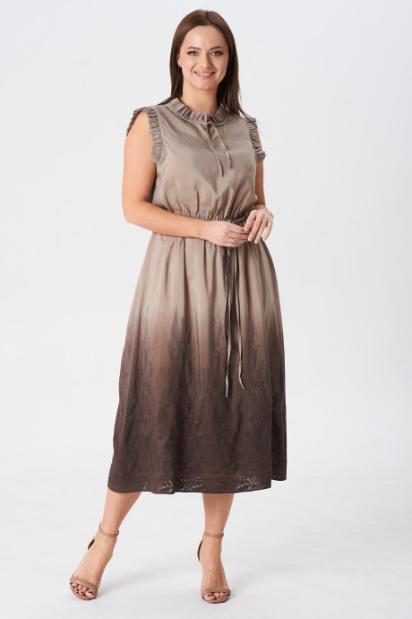 Платье YOUR SIZE 2246 капучино размер 42-48 #1