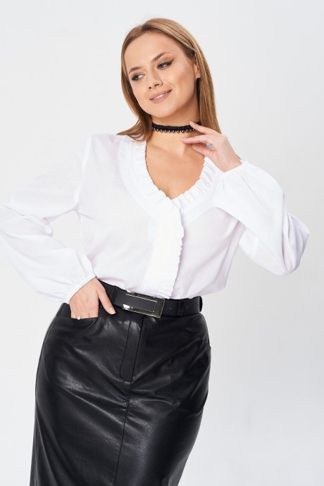 Блузка YOUR SIZE 2242 белый размер 42-52 #2