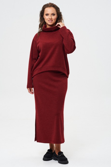 Костюм/комплект YOUR SIZE 2239 двойка бордовый размер 46 #3