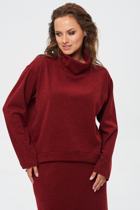 Костюм/комплект YOUR SIZE 2239 двойка бордовый размер 46 #4