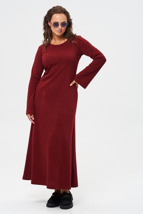Платье YOUR SIZE 2237 бордовый размер 46-48 #1