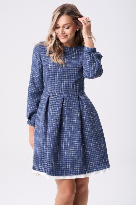 Платье YOUR SIZE 2268 синий размер 42-48 #4