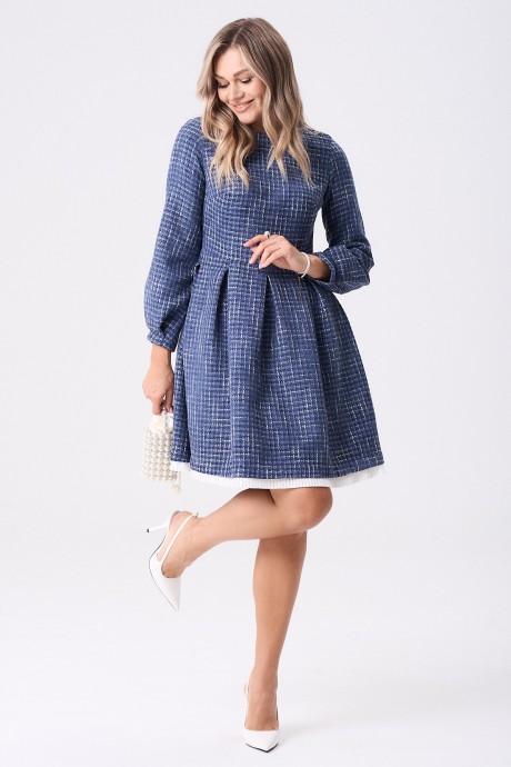 Платье YOUR SIZE 2268 синий размер 42-48 #4