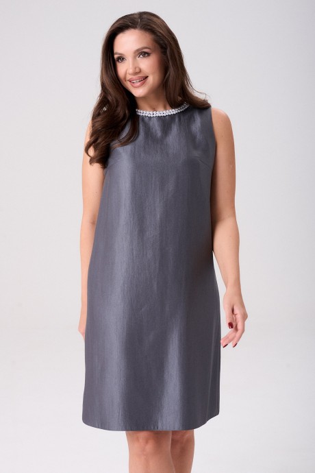 Платье YOUR SIZE 2270 Графитовый размер 42-50 #7
