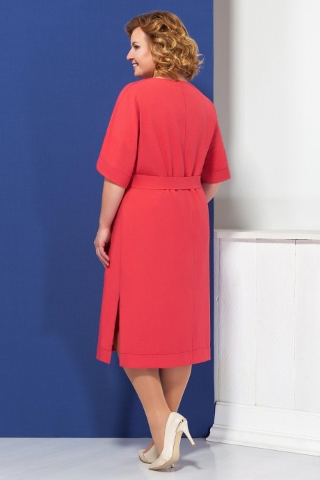 Платье Ивелта Плюс 1588 красный размер 56-60 #2