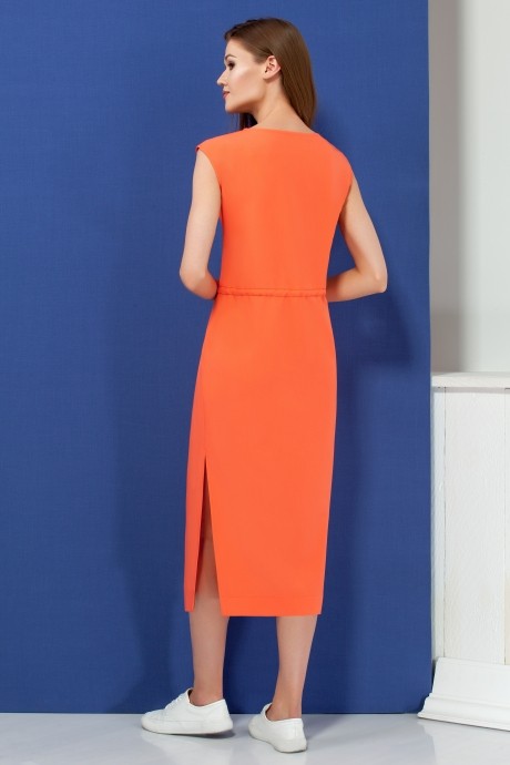 Платье Ивелта Плюс 576 оранжевый размер 44-48 #4