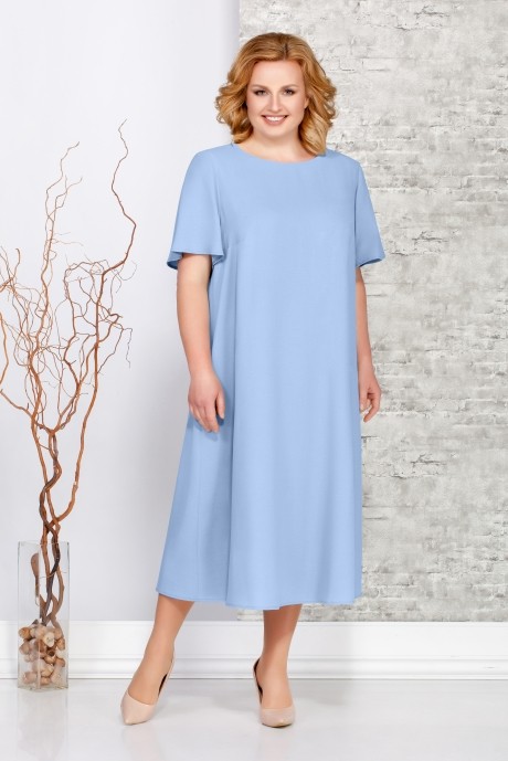 Платье Ивелта Плюс 1634 голубой размер 58-62 #1