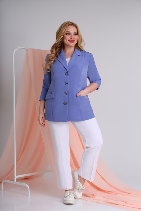 Жакет (пиджак) Ивелта Плюс ИВ-904 светло-голубой размер 56-66 #1
