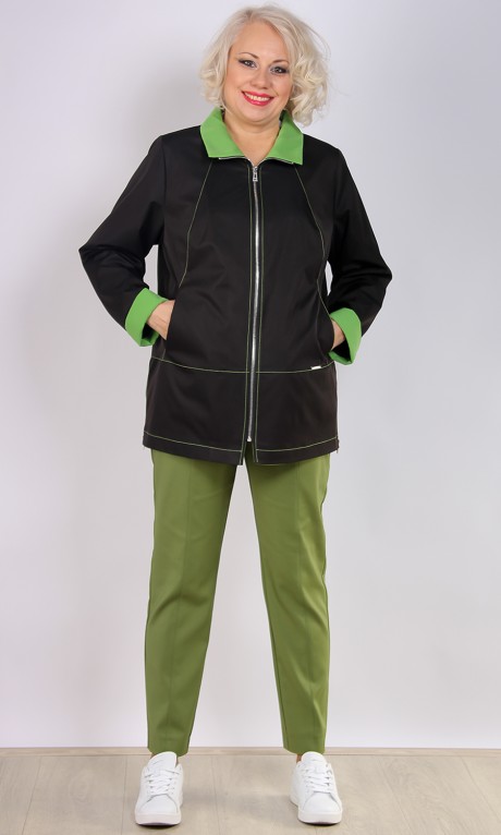 Куртка Camelia 19158/2 темно-зеленый с салатовым размер 56-60 #3