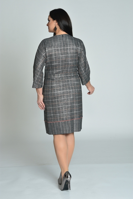 Платье Lady Style Classic 1551 серый + оранж размер 48-58 #3