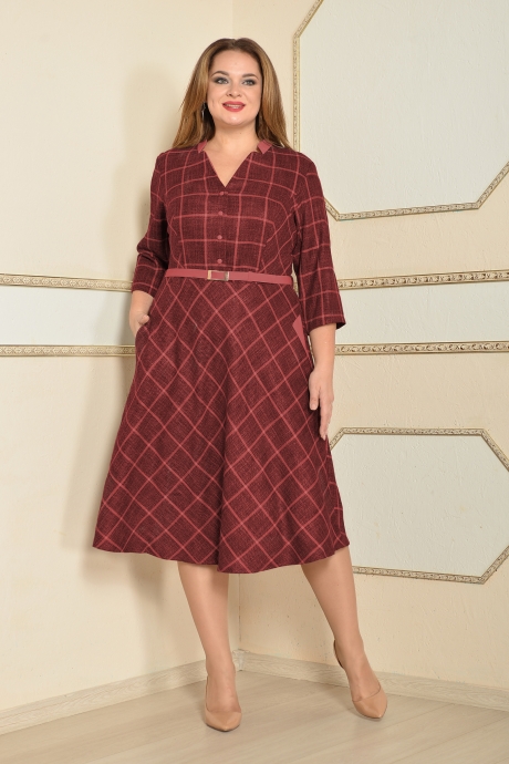 Платье Lady Style Classic 1201 красные тона размер 48-58 #1