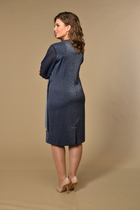 Вечернее платье Lady Style Classic 1713 синие тона размер 48-52 #2