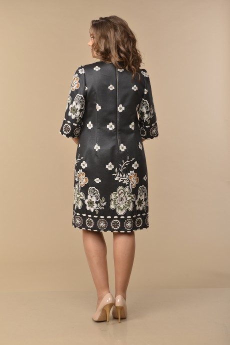 Вечернее платье Lady Style Classic 1030/2 чёрный с бежевым размер 44-54 #2
