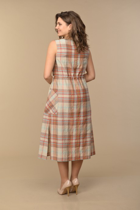 Платье Lady Style Classic 1868 коричневые оттенки размер 48-58 #2
