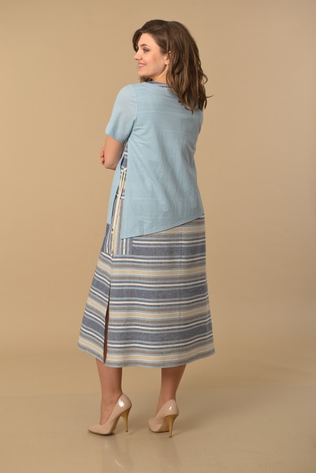 Платье Lady Style Classic 1845 -1 голубые тона размер 48-58 #2
