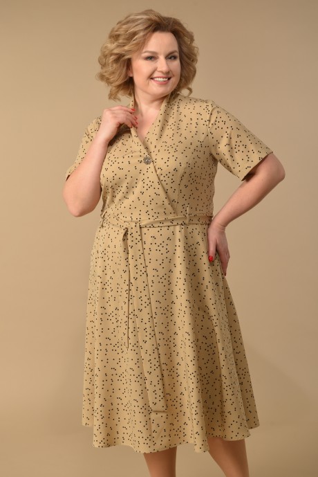 Платье Lady Style Classic 1533 -4 горчица размер 52-62 #2