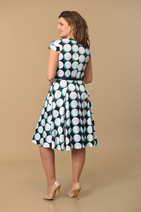 Платье Lady Style Classic 621 -2 белый с темно-синий размер 48-58 #3