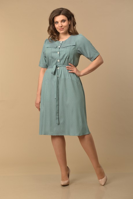 Платье Lady Style Classic 2129 мятный размер 48-52 #1