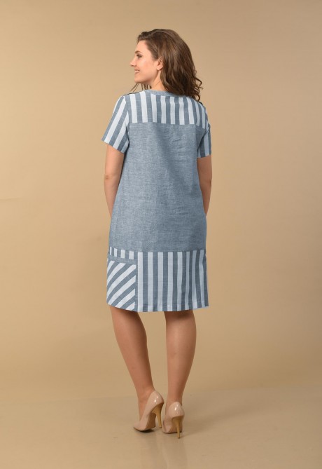 Платье Lady Style Classic 2035 -4 синие тона размер 48-58 #2