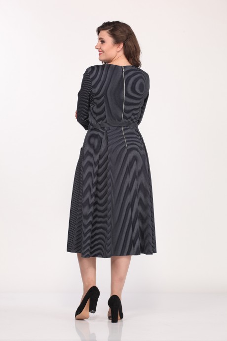 Платье Lady Style Classic 1270 -8 тёмно-синий с белым размер 48-58 #2