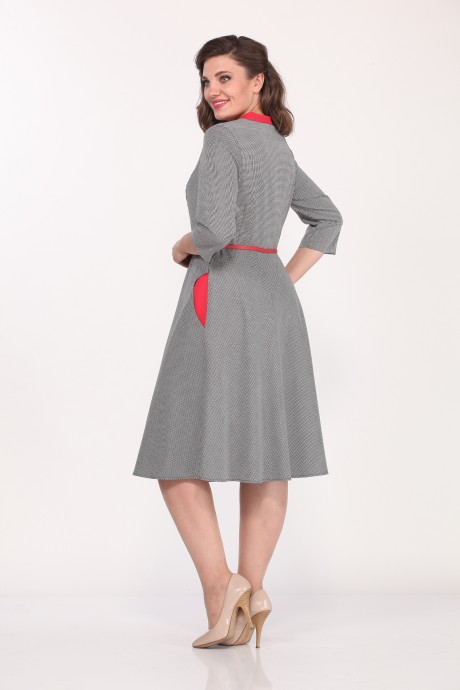 Платье Lady Style Classic 1201-1 серые тона "гусиная лапка" размер 48-58 #2