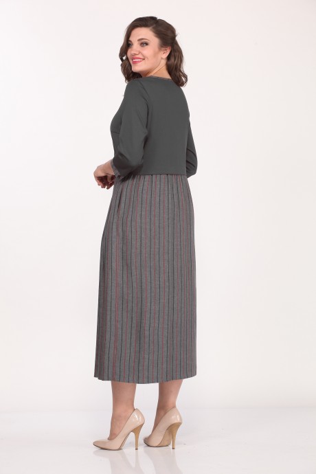 Платье Lady Style Classic 1681 -5 серый с бордовым размер 48-58 #2
