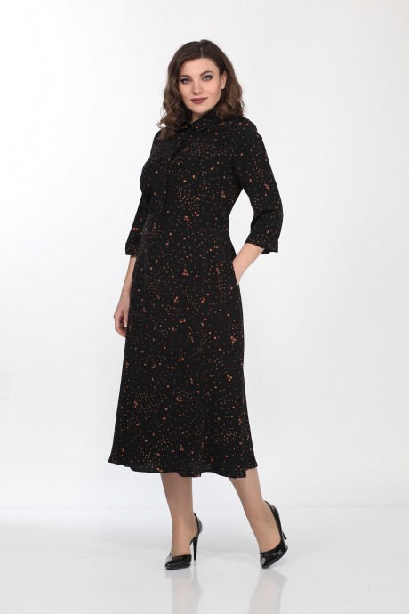 Платье Lady Style Classic 2051-2 Черный с бежевым размер 48-58 #1