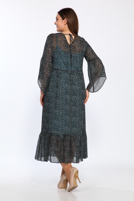 Платье Lady Style Classic 1802 /2 черный с зеленым размер 48-58 #3