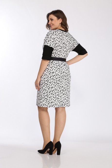 Платье Lady Style Classic 2397 Белый с черным размер 48-58 #3