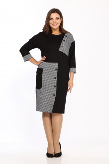 Платье Lady Style Classic 2458 Черный с серым #1