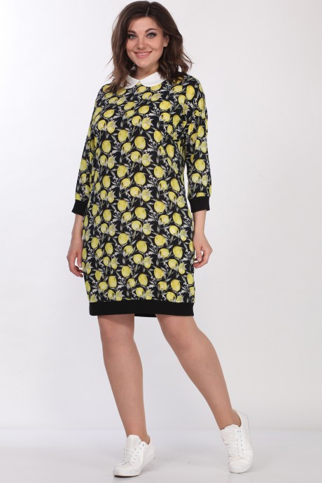 Платье Lady Style Classic 1553 /1 Черный с желтым "Лимоны" размер  #1