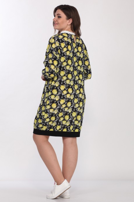 Платье Lady Style Classic 1553 /1 Черный с желтым "Лимоны" размер  #2