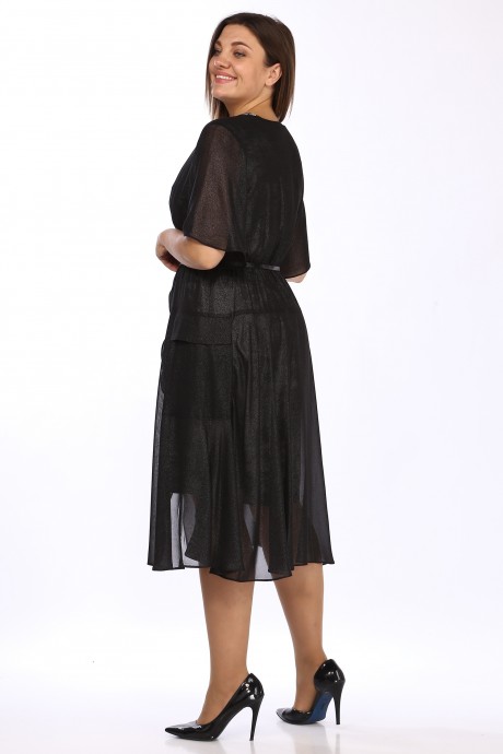 Платье Lady Style Classic 1875/1 Черный с серым размер 48-52 #4