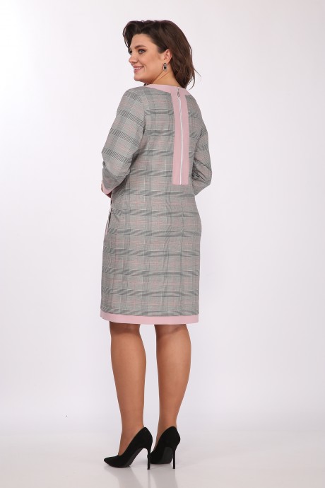 Платье Lady Style Classic 1427/20 Серый с розовым размер 48-58 #4